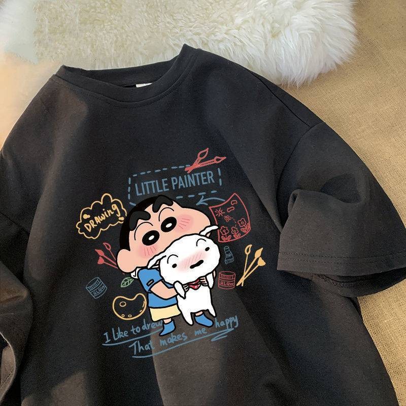 (จัดส่งตลอด 24 ชั่วโมง)Fanfei Clothing stor มีฮู้ด ลายการ์ตูนชินจังน่ารัก ขนาดใหญ่ สไตล์ฮาราจูกุ สําหรับผู้หญิง และผู้ชา