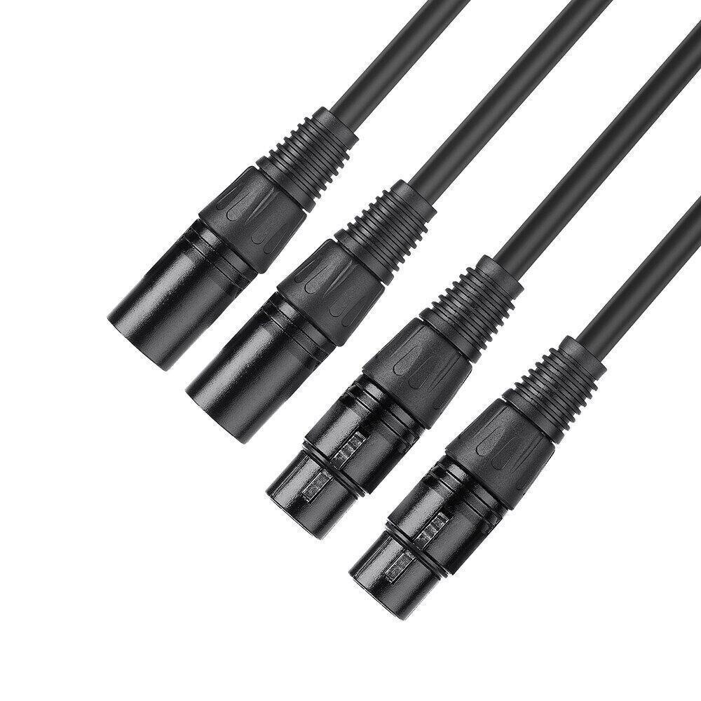 【1M สายดำ】สายสัญญาณเสียง XLR Male To XLR Female (ผู้เมีย) Mic Cable ยาว 1 เมตรXLR-XLR 3Pin สาย เคเบิล ชายหญิง สายเชื่อ