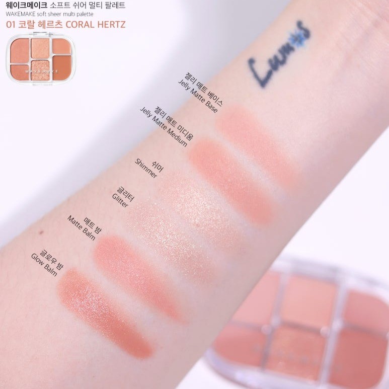 ของแท้>>ส่งด่วน Wakemake Soft Sheer Multi Palette พาเลทตาสีชัด ติดทน ราคา ถูกที่สุด ดีลบีเคเค แกลเลอรีภาพที่ 4