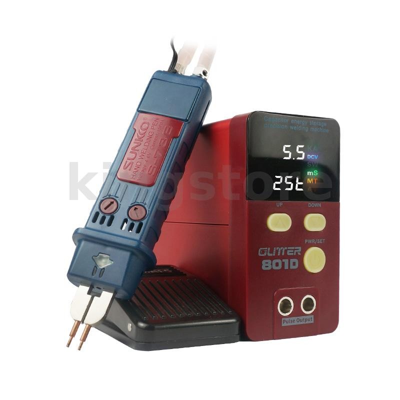 Glitter 801D 220V 12KW Spot เครื่องเชื่อมพลังงานสูง Energy Storage Capacitor Spot เครื่องเชื่อม 18650 แบตเตอรี่ Pack เครื่องเชื่อม EU Plug