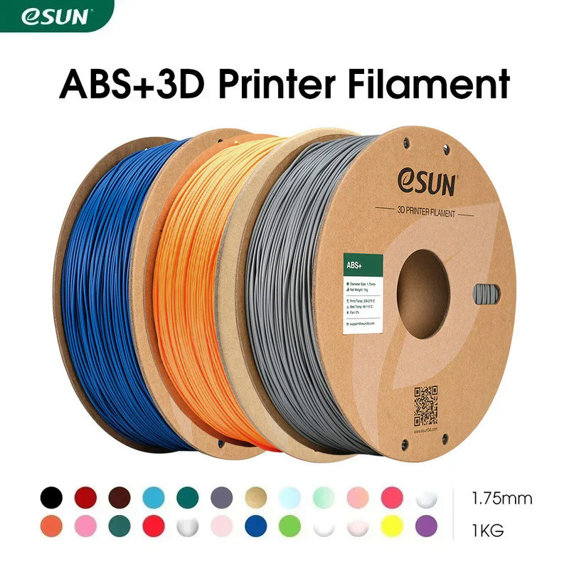 eSUN 3D Printer Filament 1.75mm 1KG ABS+ 3D Plastic Printing Filament 2.2 LBS Spool 3D Printing Mate