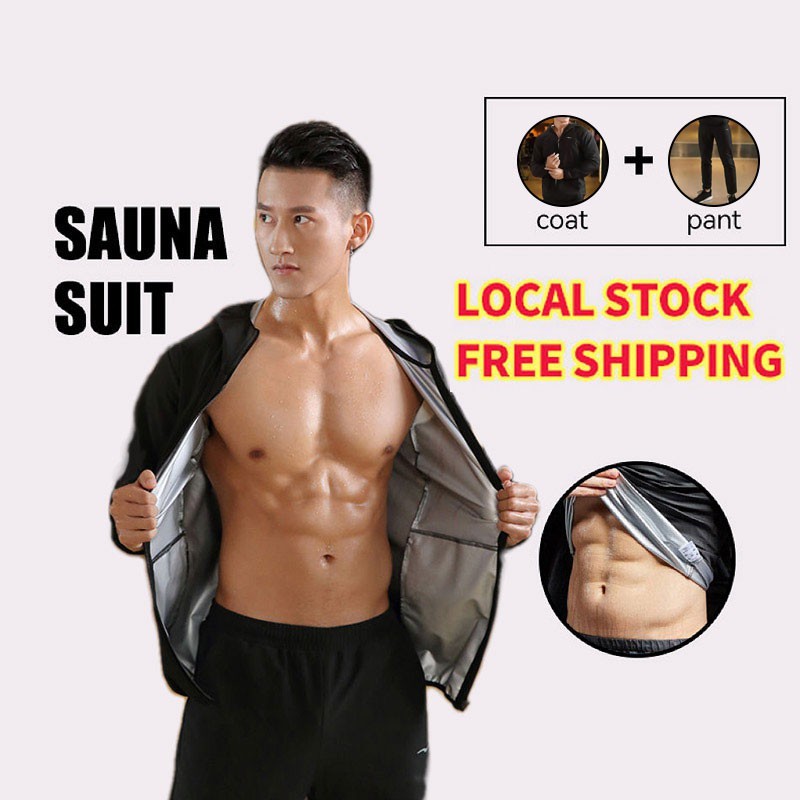 COD Men sauna Suit sauna JACKET sauna Suit for exercise Fast sweating weight loss GYM Fitness