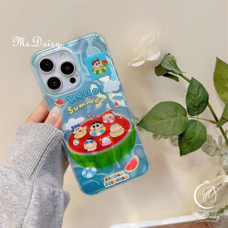 แฟชั่นระลอกน้ําเคสโทรศัพท์สําหรับoppo A1X A52 A57 A57S A58 A72 A74 A76 A77S A77 A78 A79 A92 A94 A95 A96 K10 น่ารักการ์ตูนเครยอนชินจังฝาครอบโทรศัพท์