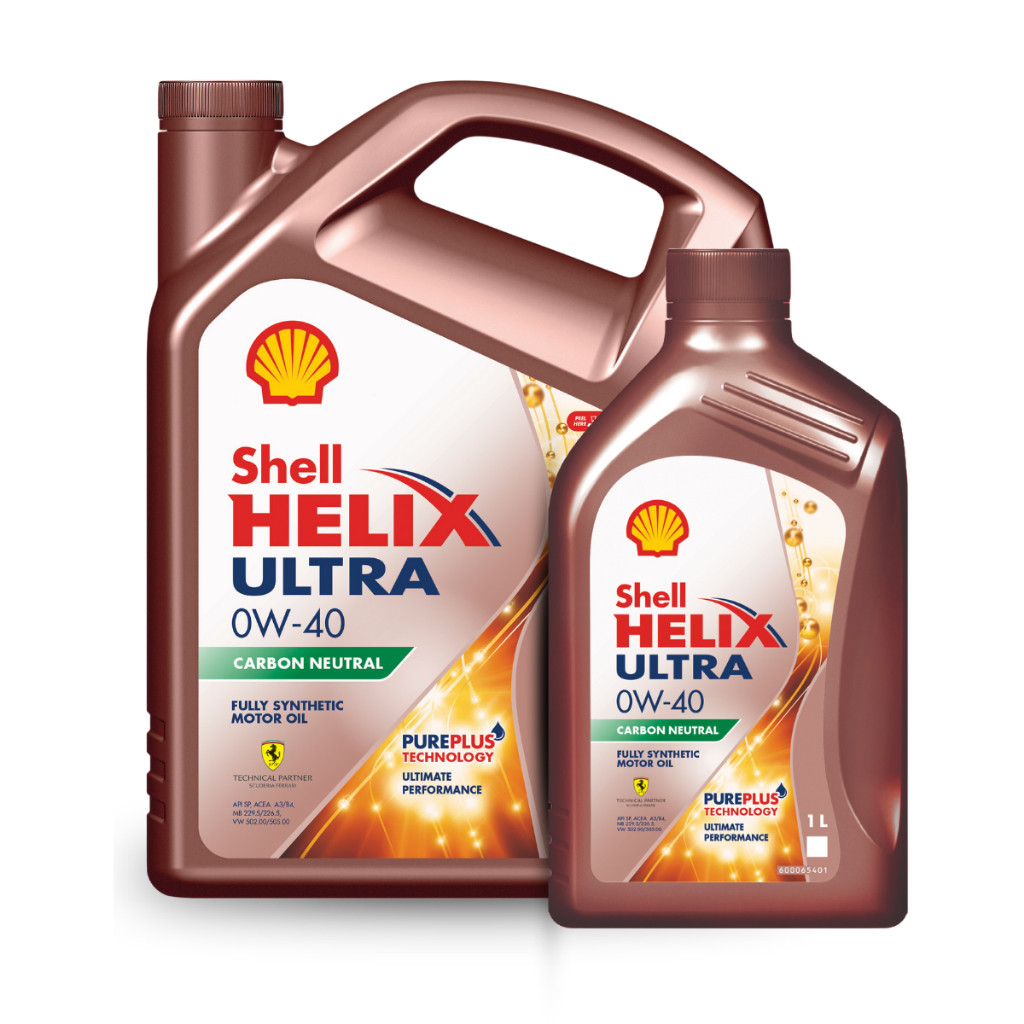 SHELL น้ำมันเครื่องเบนซิน สังเคราะห์แท้ Helix Ultra 0W-40  (4/5 ลิตร)