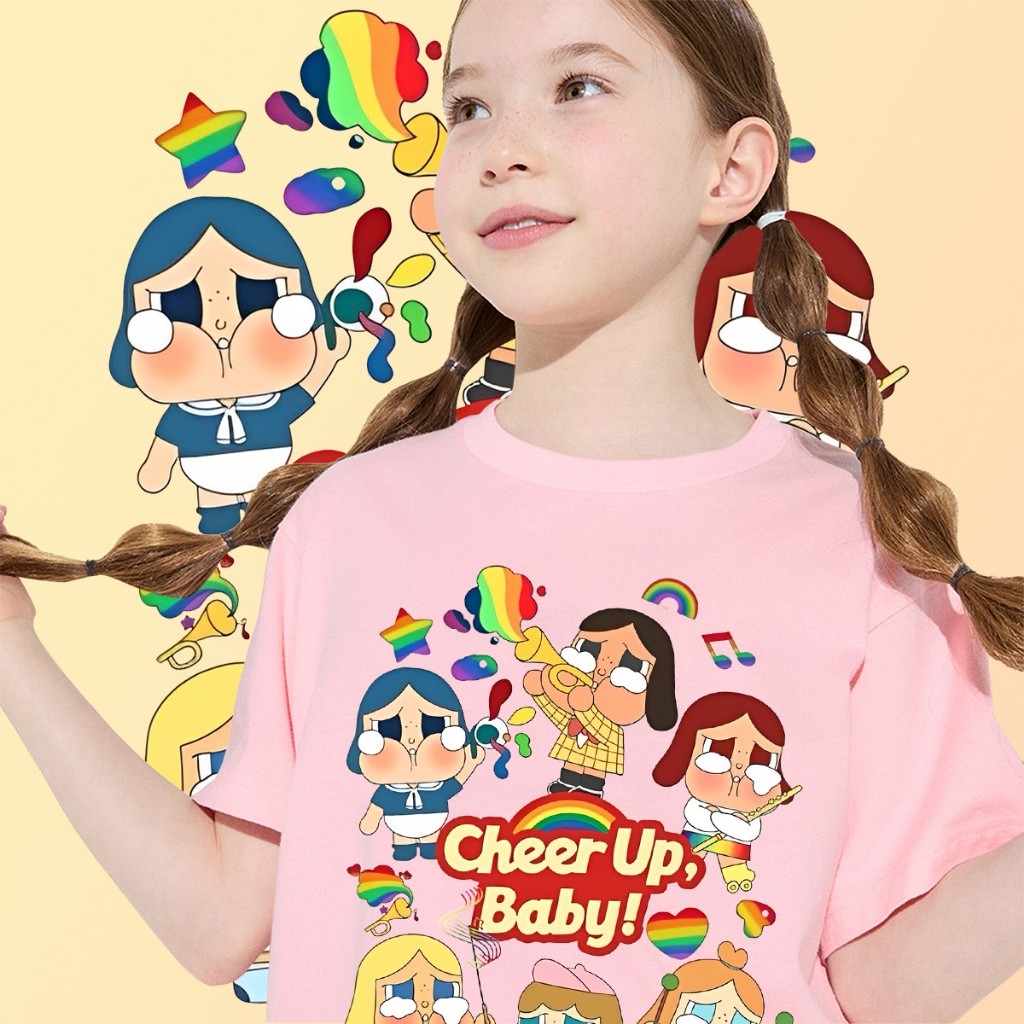 (จัดส่งตลอด 24 ชั่วโมง) เสื้อยืดเด็กผู้หญิงลาย CRYBABY น่ารักสุด ๆ เสื้อยืดเด็ก ผ้าฝ้ายนุ่มสบาย เสื้อยืดเด็กผู้หญิง