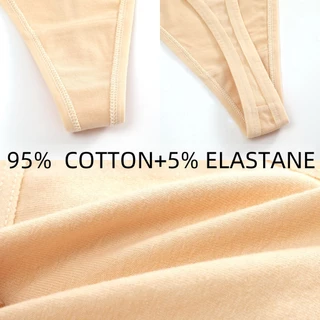 Allofme ผู้หญิงผ้าฝ้ายแท้ G-String เซ็กซี่ต่ําเอว Thongs กางเกงชั้นในสีทึบนุ่ม