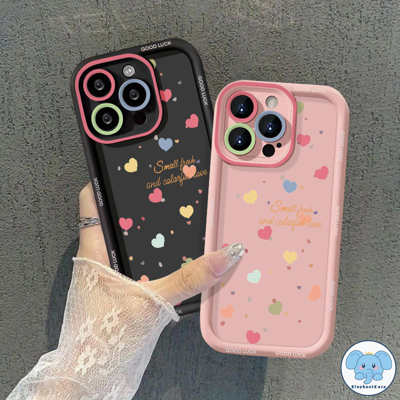 ลายจุดวงกลมรูปหัวใจโรแมนติก เคส Realme C67 C25 C25Y C17 C21Y C21 C35 C31 C55 11 5i C15 C51 C53 C12 C20 C51s Note 50 C33