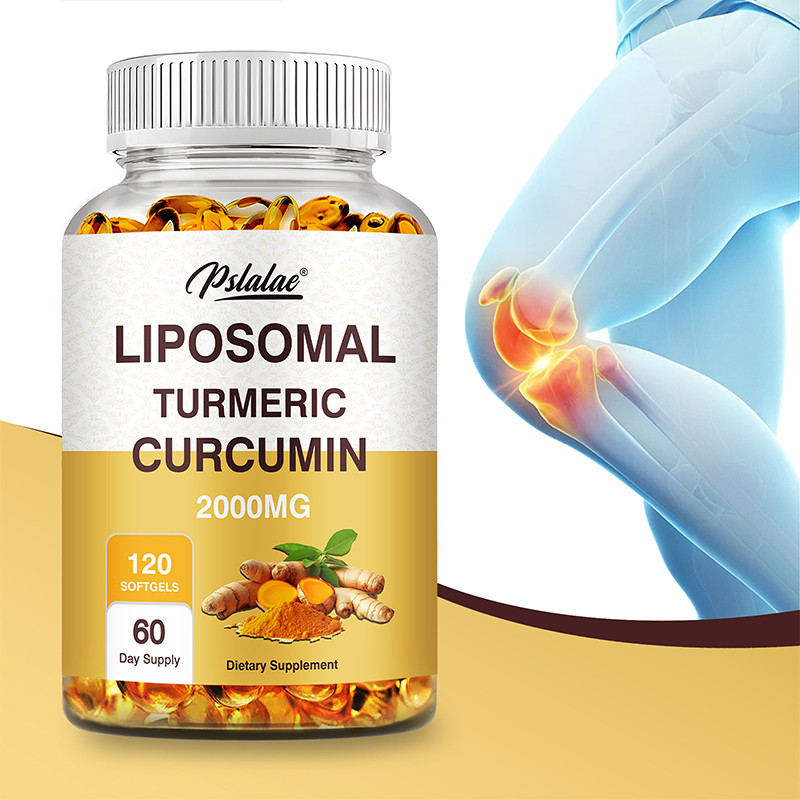 Liposomal Turmeric Curcumin อาหารเสริม 2000 มก. สารสกัด Curcuminoid ของมาตรฐาน 95% และผงรากออร์แกนิกพร้อมสิวพริกไทยดํา Piperine (15 มก.) ไม่ใช่จีเอ็มโอ