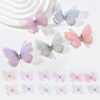 5 ซม.10/20 ชิ้น 3D Double Layer ลูกไม้ผีเสื้อ Applique จําลอ…