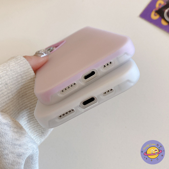 Simple 2 in 1 Pure สีเคสโทรศัพท์สําหรับ iPhone 16 15 14 13 12 Pro Max 11 16Pro กันกระแทก TPU + PC Big Hole ป้องกันปกหลัง