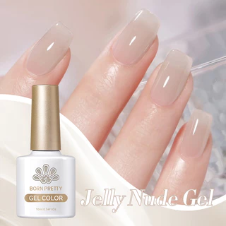 Born Pretty Jelly Nail Gel Polish Spring Summer Black White Colours Glitter Soak Off Led กึ่งถาวร