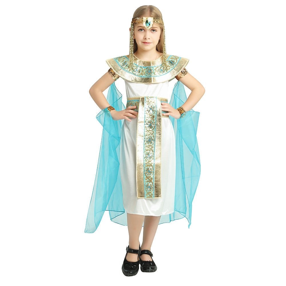 0902-YWWZ Cosplay role-play Egyptian Queen Spring Festival Girl's Costume Children's Clothes Anime Two-Dimensional Halloween Masquerade Party Stage Performance Costume