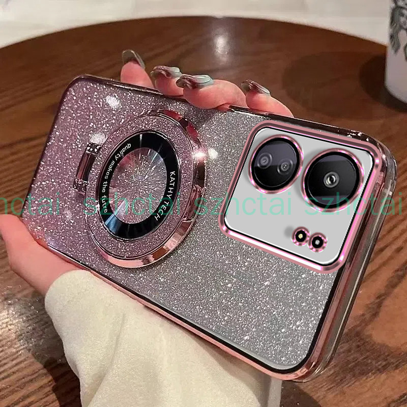 เคสโทรศัพท์ Redmi 13C Poco C65 Redmi 12C 12 10C 10A 9C Redm 10 4G 5G หรูหรา ชุบ แวววาว เคสโทรศัพท์โปร่งใสกันกระแทกพร้อมวงเล็บ เคส Redmi 13C Poco C65 Redmi 12C 12 10C 10A 9C Redm 10 4G 5G