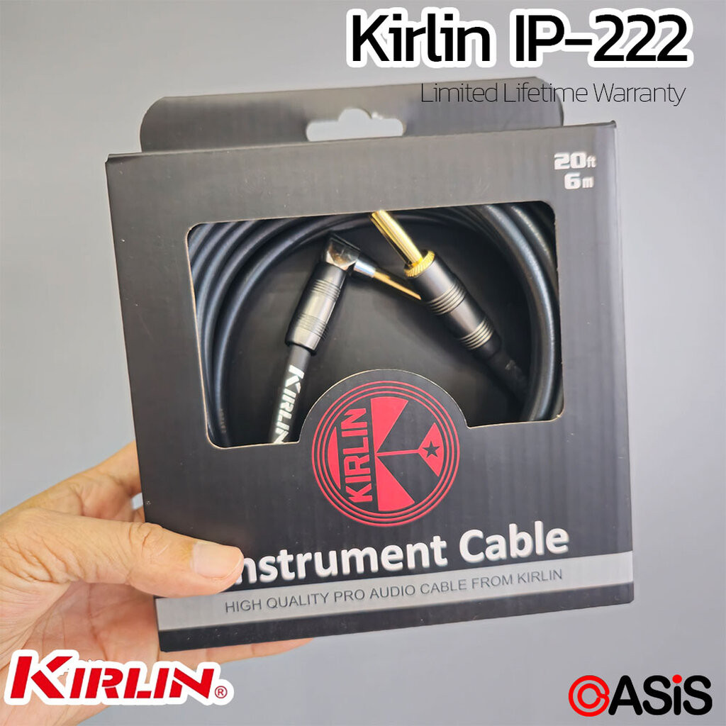 ฟรีส่ง (3-6m /แท้ 100%) Kirlin IP-222GMGL หัวงอ สายสัญญาณ สายแจ็คกีต้าร์ สายแจ๊ค สายแจ็คกีตาร์ Kirlin IP-222GMGL 3M 6M