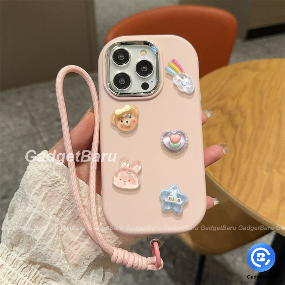 HP 3D น่ารักสุนทรียศาสตร์พรีเมี่ยมกระต่าย Cloud Patch ซิลิโคนนุ่มสําหรับ INFINIX CC7 X650 X650B SPAR