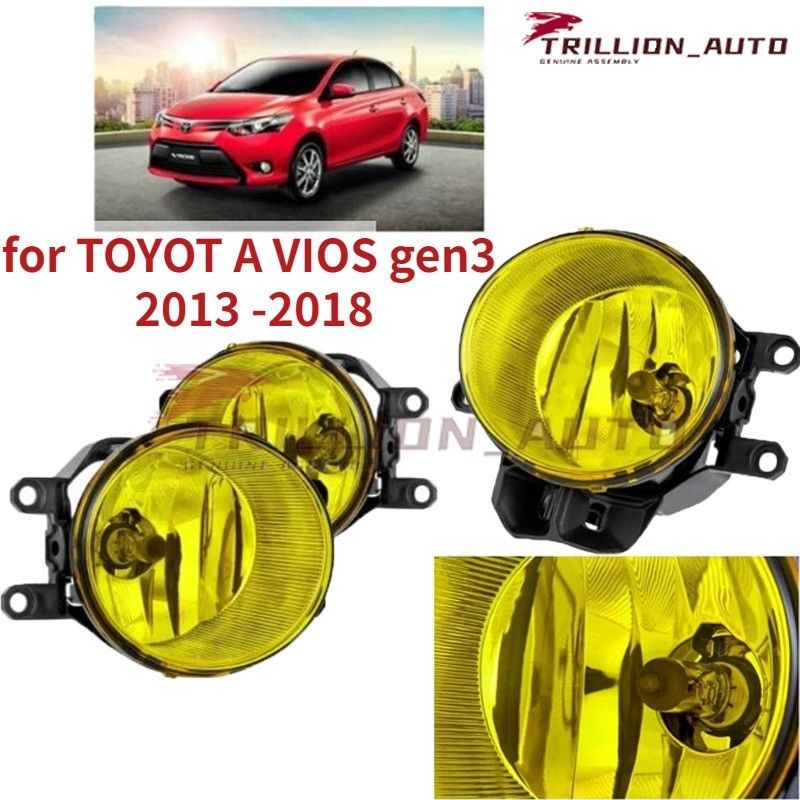 【ของแท้】ชุดประกอบไฟตัดหมอก พร้อมสายไฟ และสวิตช์ สําหรับ TOYOT A VIOS Gen3 2013 2014 2015 2016 2107