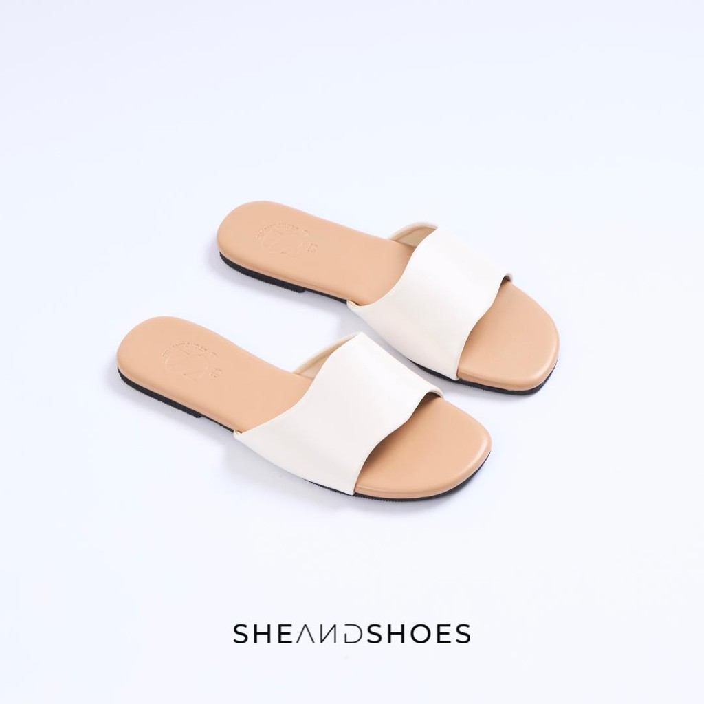 【 ลดล้างสต๊อก 】Sugus รองเท้าแตะ หน้าโค้ง [Sz.36-42] สี Two-tone พื้นนิ่ม