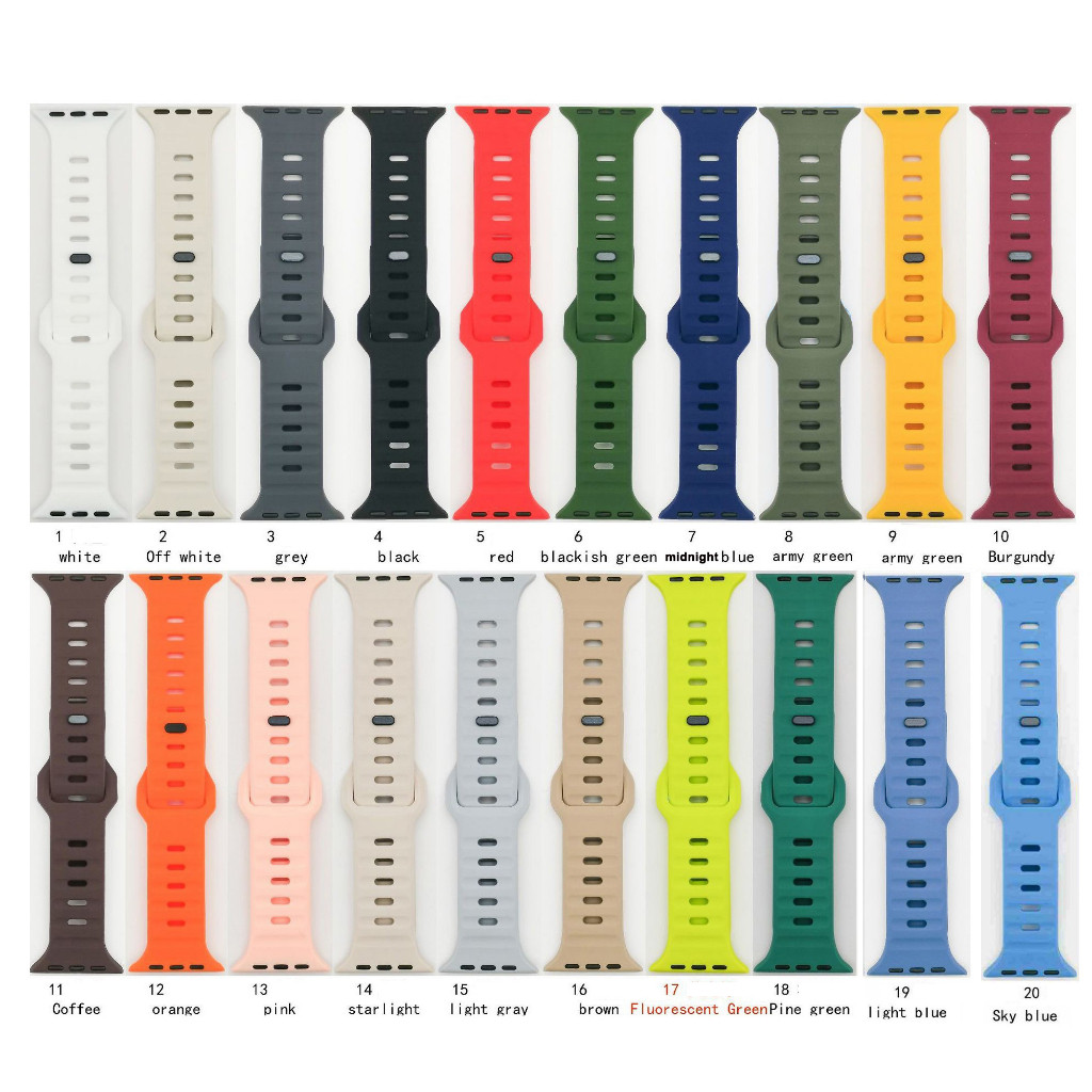 สายซิลิโคนสําหรับ Smart Watch Series 11/10 Ultra2 Ultra3 SE 9 8 7 6 5 4 3 2 1 สําหรับ iWatch Ultra 49 มม.45 มม.41 มม.44 มม.40 มม.42 มม.38 มม.46 มม.สายรัดข้อมือสร้อยข้อมือกีฬาสายนาฬิกา ราคา ถูกที่สุด ดีลบีเคเค แกลเลอรีภาพที่ 8