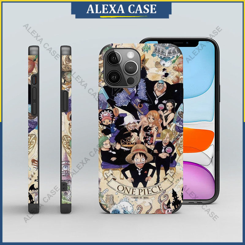 เคสโทรศัพท์ One Piece สําหรับ iPhone 16 Pro Max / iPhone 15 Pro Max / iPhone 14 Pro Max / iPhone 13 Pro Max / XS Max / iPhone 8 Plus / iPhone SE Lambskin เคสป้องกัน ASYXMQ