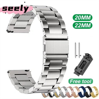 20 มม.22 มม.สายนาฬิกาสแตนเลสสําหรับ Samsung Galaxy Watch 6/4/5/Pro/คลาสสิก 45 มม.44 มม.Correa สําหรับ HUAWEI GT 4 2 2e 3 Samsung สมาร์ทวอท์ช