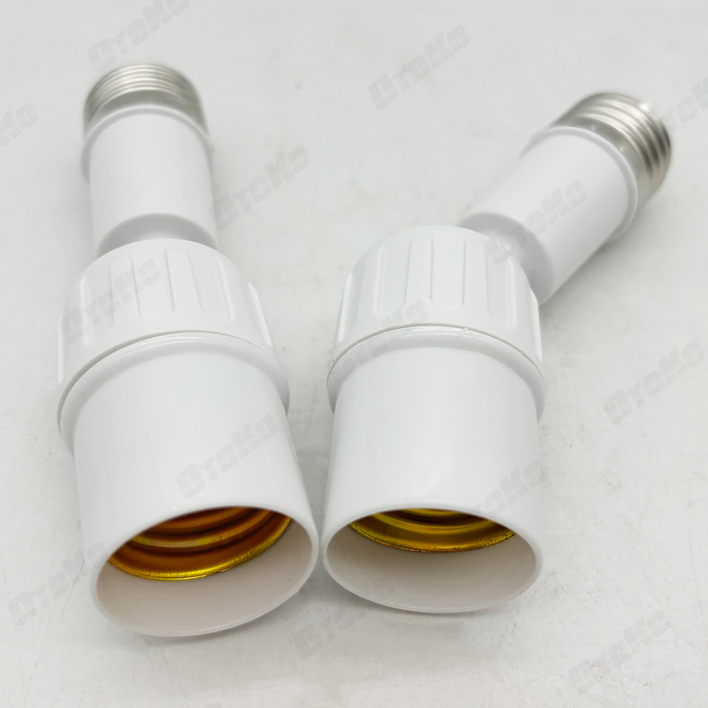 ขั้วหลอดไฟ E27 ขั้วปรับได้ 360° อะแดปเตอร์ต่อขยายซ็อกเก็ตหลอดไฟ E27 ยืดหยุ่น