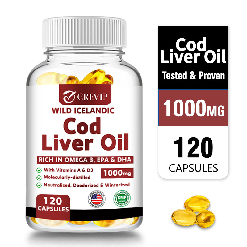 Icelandic Cod Liver Oil Softgels - EPA DHA Omega 3 Fish Oil ในแต่ละเสิร์ฟ - Sustainably Sources, อาหารเสริมน้ํามันปลาปราศจากอาการท้องเสียสําหรับหัวใจและสุขภาพข้อ 30/60/120 แคปซูล