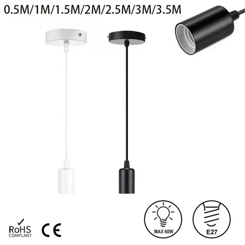 3M Led Base Pendant Lights E26 E27 Lamp Holder Socket 110V 220V Lamp E27 Base for DIY Retro Hanging 