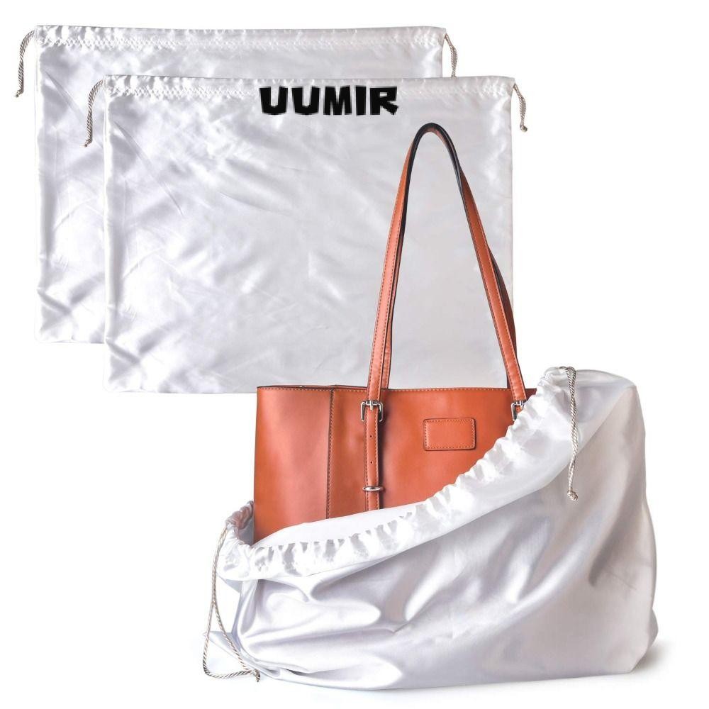Uumir ถุงเก็บฝุ่นผ้าซาติน Silky, รองเท้าเสื้อผ้ากระเป๋าถือถุงหูรูด, ถุงเก็บฝุ่นความจุขนาดใหญ่แบบใช้ซ้ําได้
