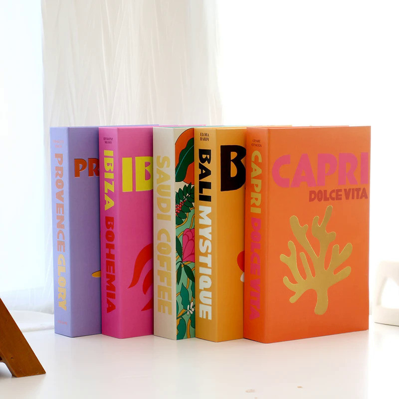 IBIZA CAPRI Fake Books Living Room Decoration Fashion Fake Books for Decoration Coffee Table Ornamen