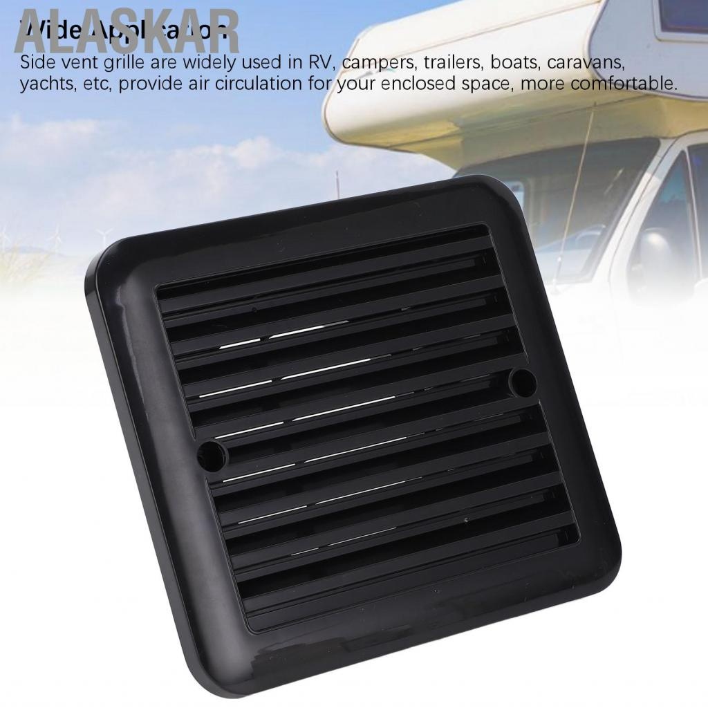 ALASKAR ตะแกรงระบายอากาศด้านข้าง RV 140 X 130 มม. อเนกประสงค์ได้อย่างรวดเร็ว Air Exchange Outlet สำหรับเรือยอชท์ห้องน้ำห้องครัว Lounge