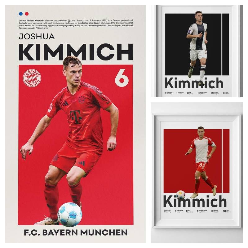 Joshua Kimich โปสเตอร์นักฟุตบอลโปสเตอร์ Non-framed โปสเตอร์ Kimmich พิมพ์ศิลปะโปสเตอร์ Kimmich พัดลม