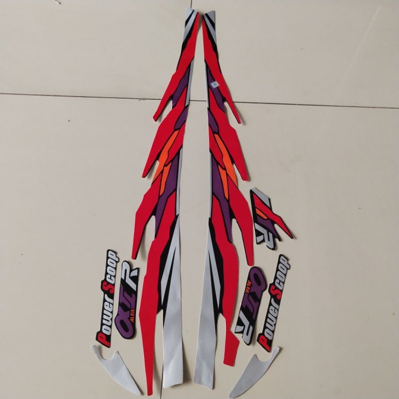 Striping Yamaha v100/Alfa Alfa 100 power สกู๊ปสตาร์ทตัว Lis มอเตอร์