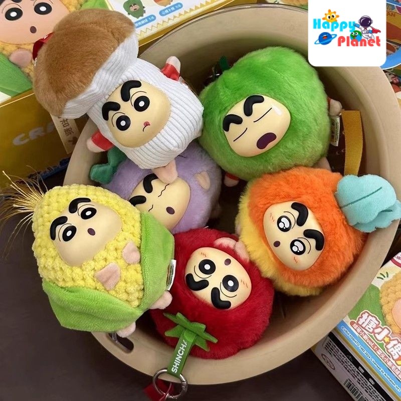 ใหม่ผักเครยอนชินจังตุ๊กตาน่ารัก Xiaoxin กระเป๋าจี้เดสก์ท็อปของตกแต่งตุ๊กตาตุ๊กตาผลไม้ของขวัญวันเกิด rqqz
