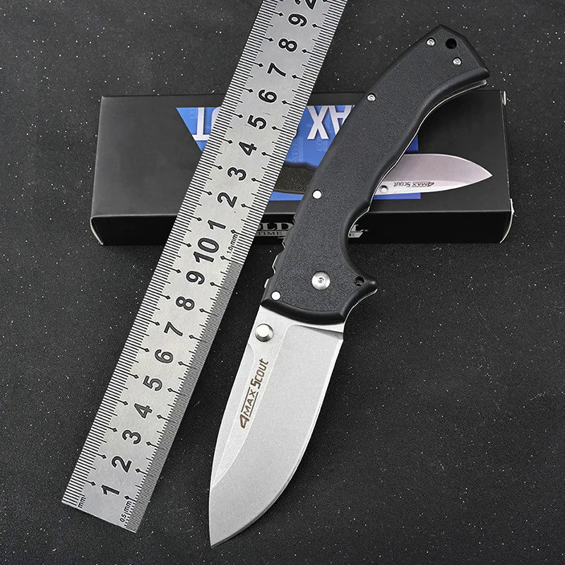 TRSKT 4Max AUS-10A Steel Folding Knife ,Camping Survival Knife, Pocket Tool,Tactical Outdoor Knives 