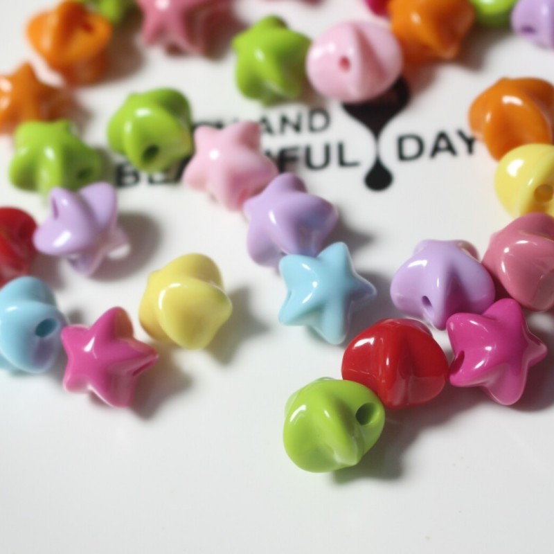 10 ชิ้น คริลิคลูกอมสีลูกปัดตรงหลุมกระจัดกระจายลูกปัด diy เด็กทำด้วยมือสร้อยข้อมือลูกปัดวัสดุเครื่องประดับอุปกรณ์เสริม