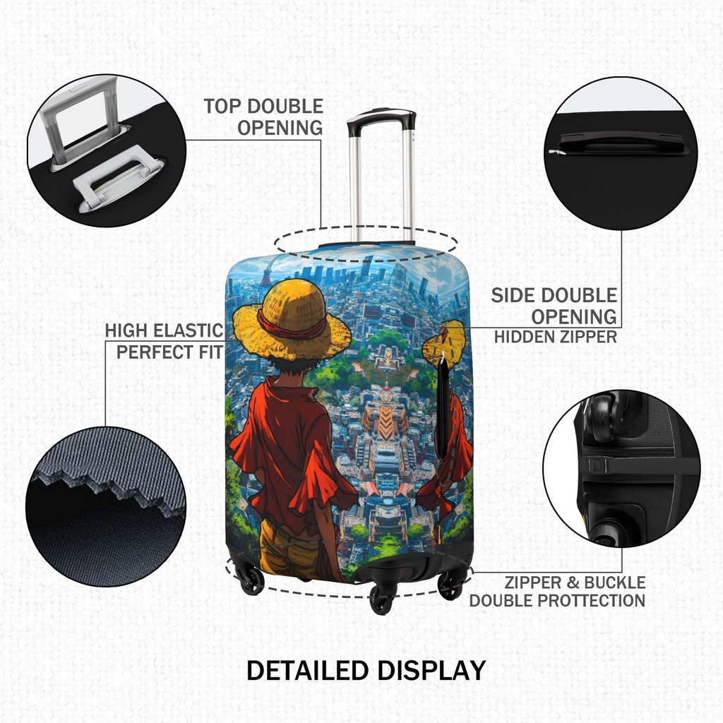 ผ้าคลุมกระเป๋าเดินทาง ผ้าสแปนเด็กซ์ แบบยืดหยุ่น ยืดหยุ่น One Piece Luggage Cover 18 20 22 24 26 28 30 32 นิ้ว LSA160