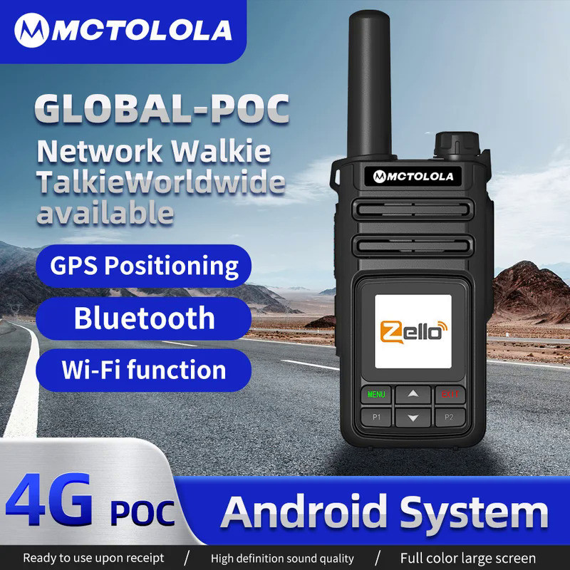 Zello Wilkie Talkie 4G, SIM card for Android, WiFi network, remote radio, 5000km, POC global GPS net