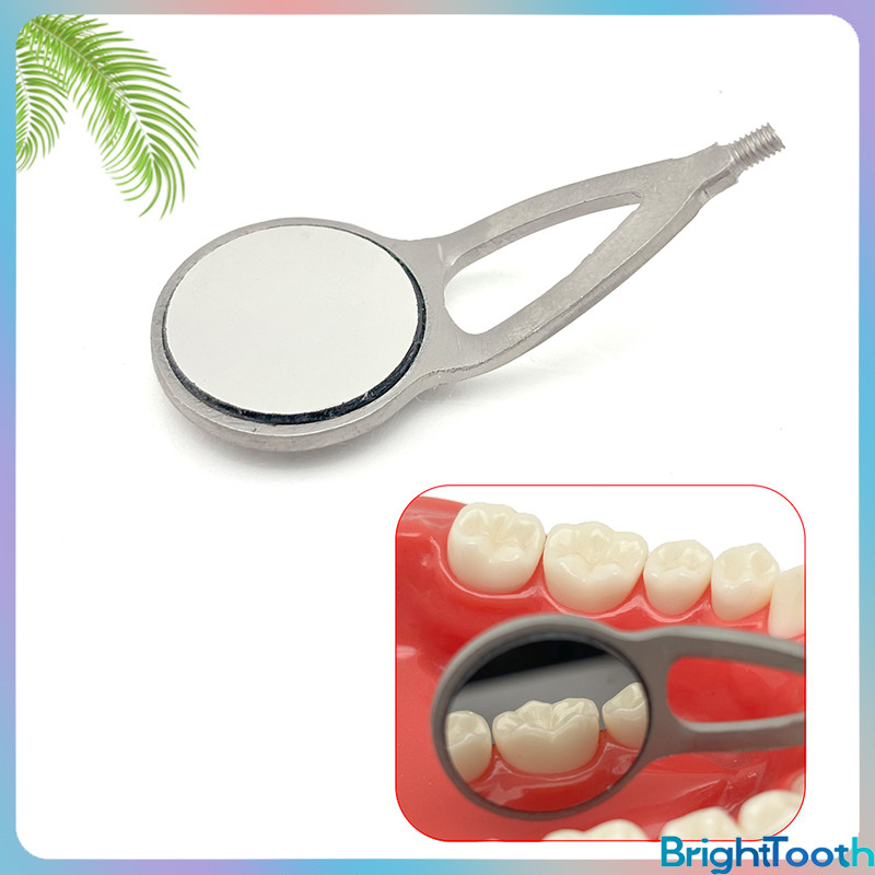 กระจกปากทันตกรรมป้องกันหมอกเกรดทางการแพทย์ - เคลือบโรเดียมสะท้อนแสงในช่องปากแบบใช้ซ้ําได้สองด้านเครื่องมือทันตกรรม