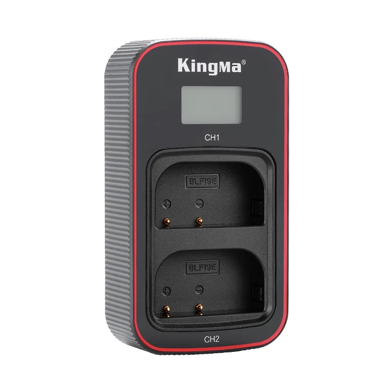 KingMa DMW-BLF19 แบตเตอรี่ Type-C USB LCD Dual Charger สําหรับ Panasonic Lumix DMW-GH3 GH4 GH5/5S G9