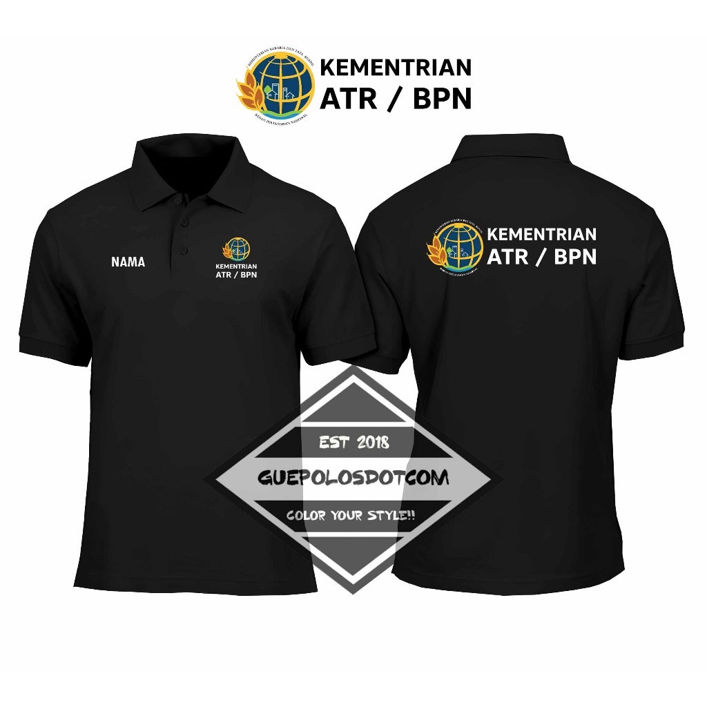 MINISTRY ATR/BPN COLLAR POLOSHIRT ฟรี NAME - เสื้อคอปกกระทรวง ATR/BPN ชื่อฟรี - COOL MINISTRY ATR/BP