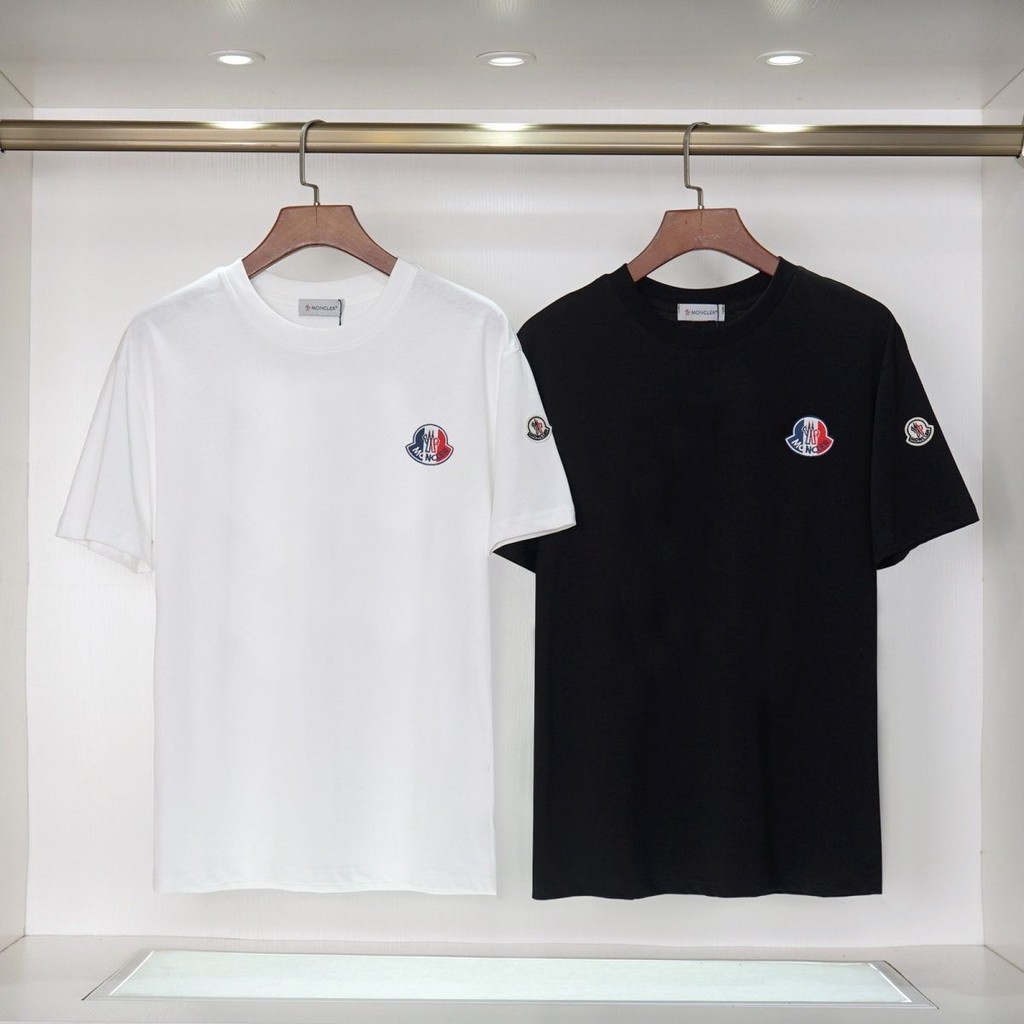 Mon * Ers Short-Sleeved พิมพ์ All-Match Top ผู้ชายผู้หญิงรอบคอคู่ Casual เสื้อยืดสไตล์เดียวกันหลวม