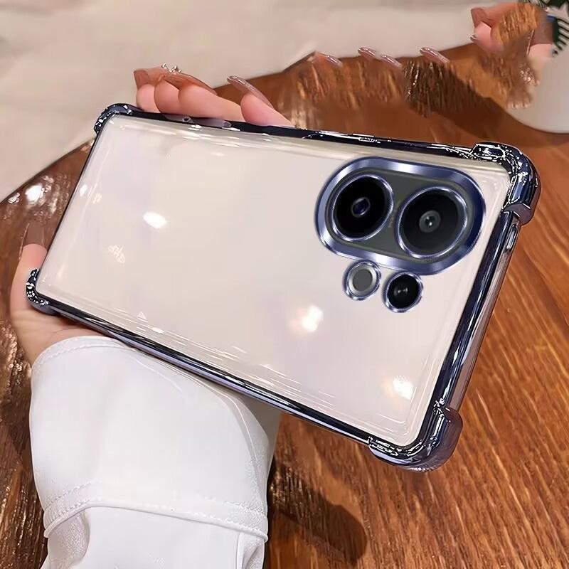 สําหรับ VIVO X200 FE กรณีชุบซิลิโคนปกหลังกันกระแทกป้องกันเคสโทรศัพท์ VIVO X200 FE X200FE V2503 ปลอกน