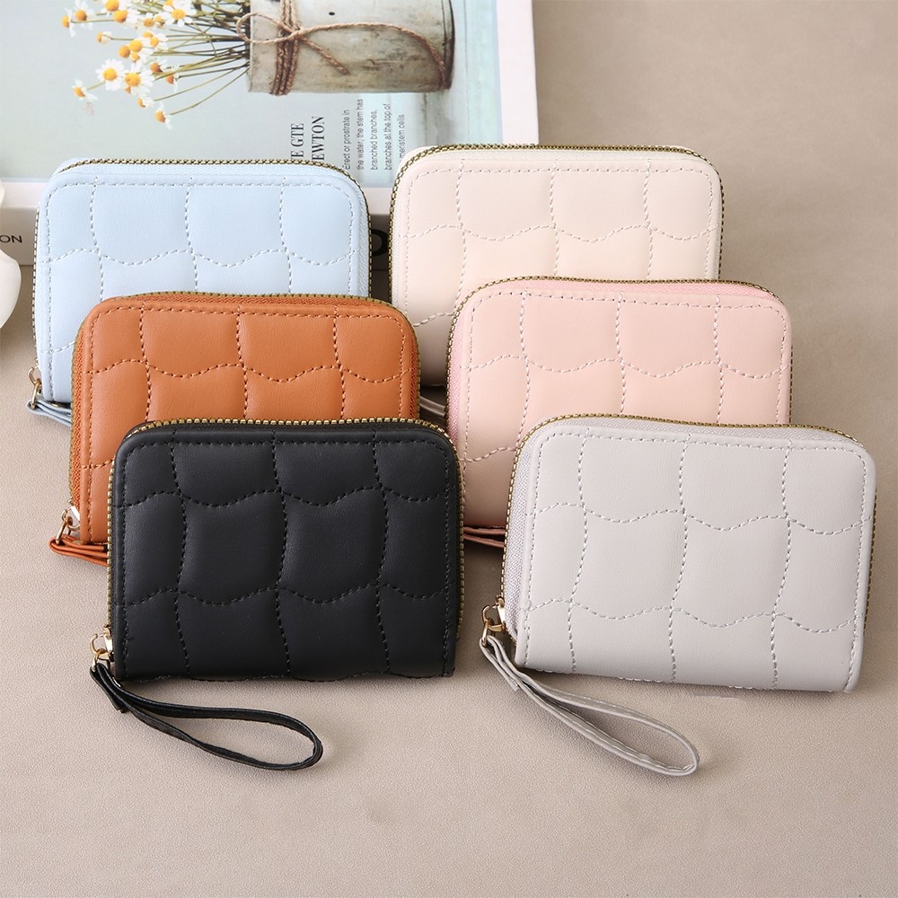 BS - AD37 FOLDING WALLET LATEST กระเป๋าสตางค์ผู้หญิง COQUETTE CARD WALLET MINI CARD HOLDER BAG WAVE 