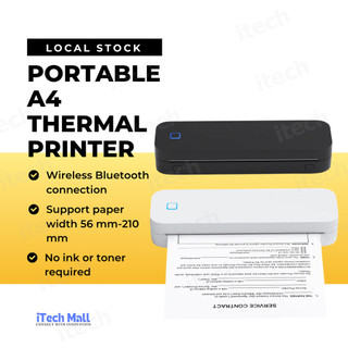 Wireless A4 Thermal Printer Portable Bluetooth Phone Printing Marklife S8 D210 Mesin Pencetak