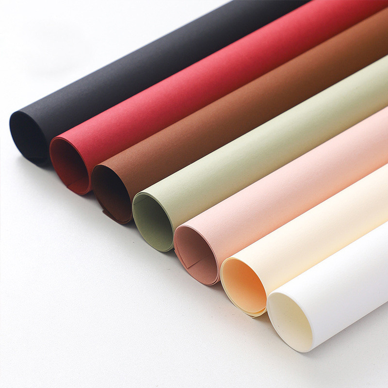 Fenghua Series กระดาษสีทึบ กันน้ํา ม้วนใหญ่ ห่อของขวัญ ช่อดอกไม้ ห่อวัสดุ