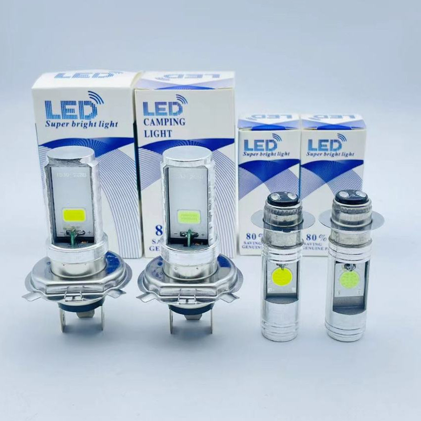 หลอดไฟหน้า LED มอเตอร์ไซค์ แสงสีขาว T19/H2/H6/p15d/ba20ไฟหน้ามอเตอร์ไซค์