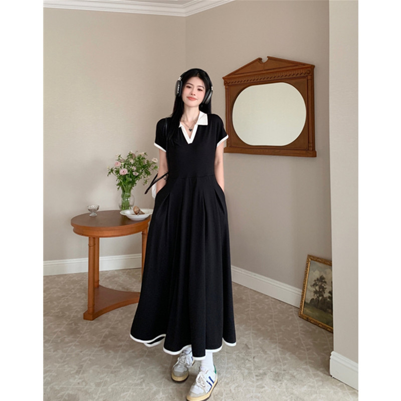 XUWEN กรกฎาคมชุดผมตรง Plus ขนาดไขมัน mm1-150 กก. Pear Shape Body Dress หญิงฤดูร้อน Casual Retro กระโ