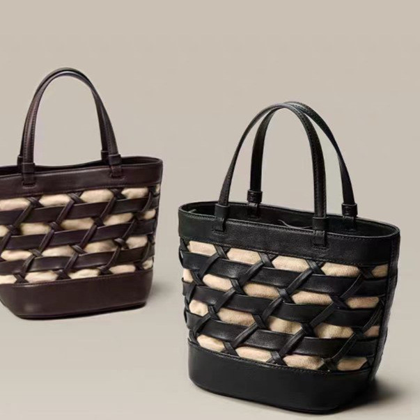 Qiu Zhen QIUZHEN กระเป๋าตะกร้าสานฟอกผัก