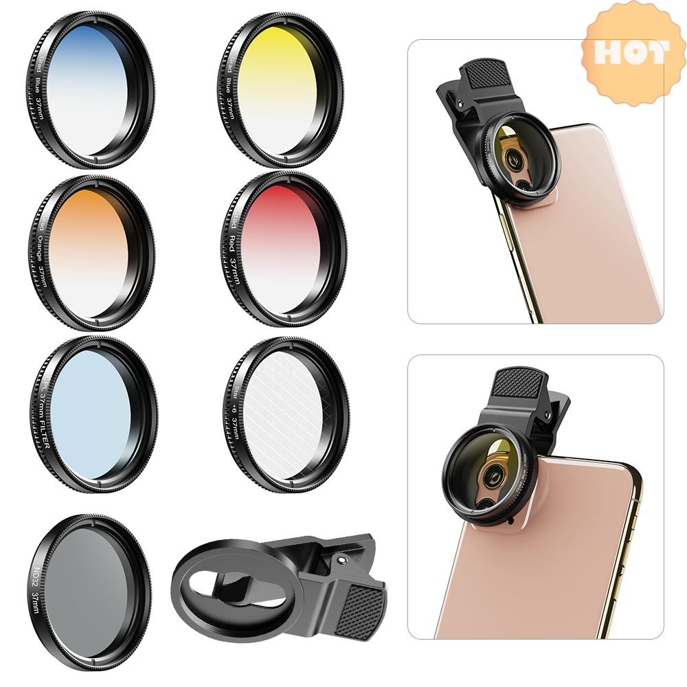 SAMSUNG [2025 Super Sale]APEXEL APL-37UV-7G Professional 7in1 โทรศัพท์สําเร็จการศึกษาชุดกรองเลนส์ 37