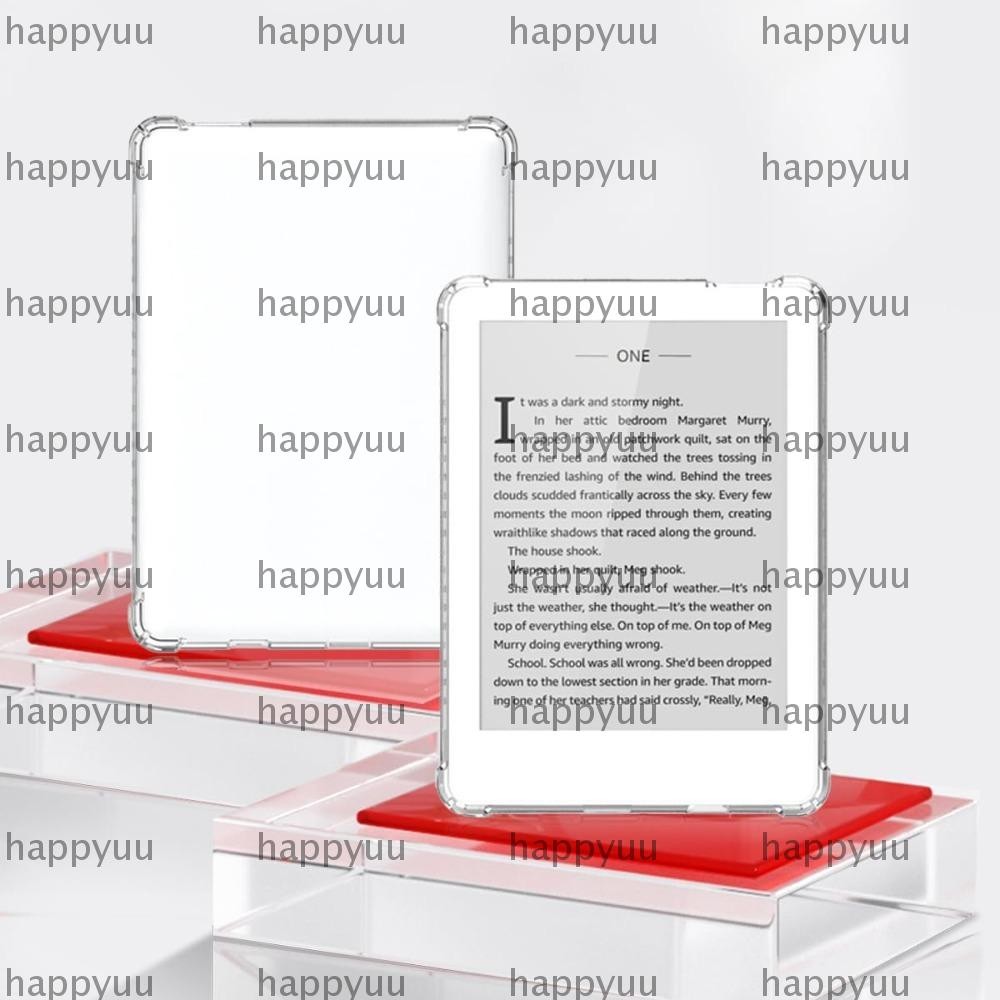 HAPPYUU 6 นิ้ว E-Reader, กันกระแทกถุงลมฝาครอบป้องกัน,โปร่งใส TPU ทนต่อการสึกหรอกลับสําหรับ MeeBook M